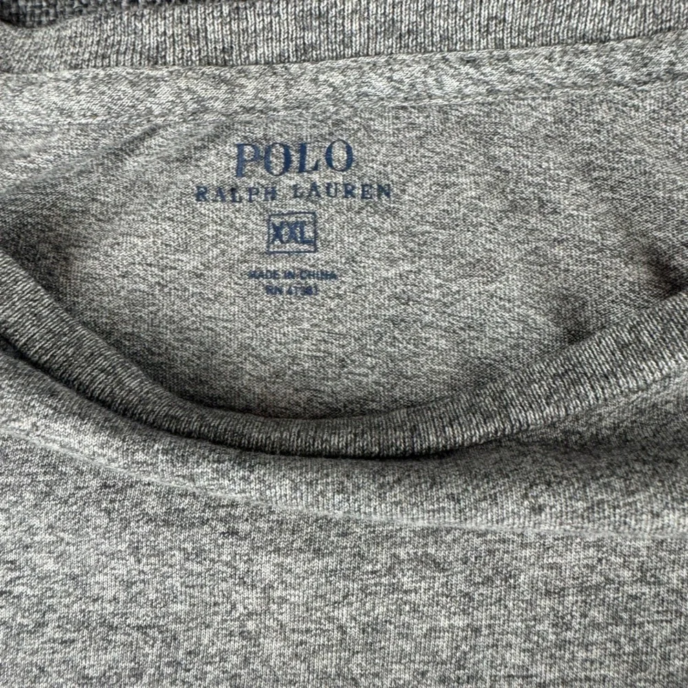 Polo Ralph Lauren Mens XXL Long Sleeve Pocket T-Shirt Heather Grey Pony Logo